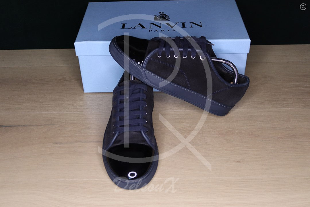 Lanvin 'Navy on Black' Lak Toe (40) 👨🏽‍✈️