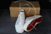 Christian Louboutin 'White Leather' Junior Spikes (44.5) 🪙