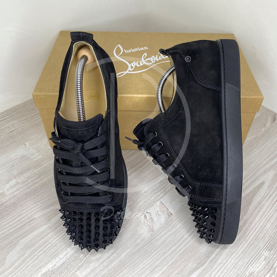 Christian Louboutin 'Black Suede' Junior Spikes (42) 🖲