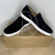 Christian Louboutin 'Black Suede' Pik Boat (42.5) 🖤