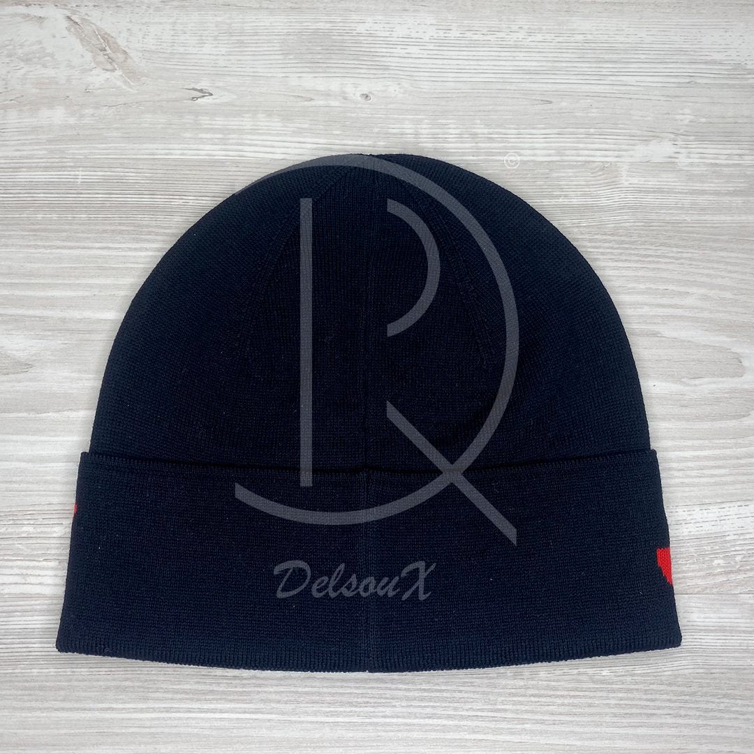 Givenchy 'Ripped Rød Logo' Uld Hue Unisex (One Size) 🤯