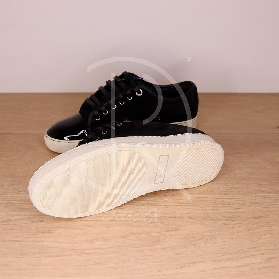 Lanvin 'Black Suede' Lak Toe (40) ♤