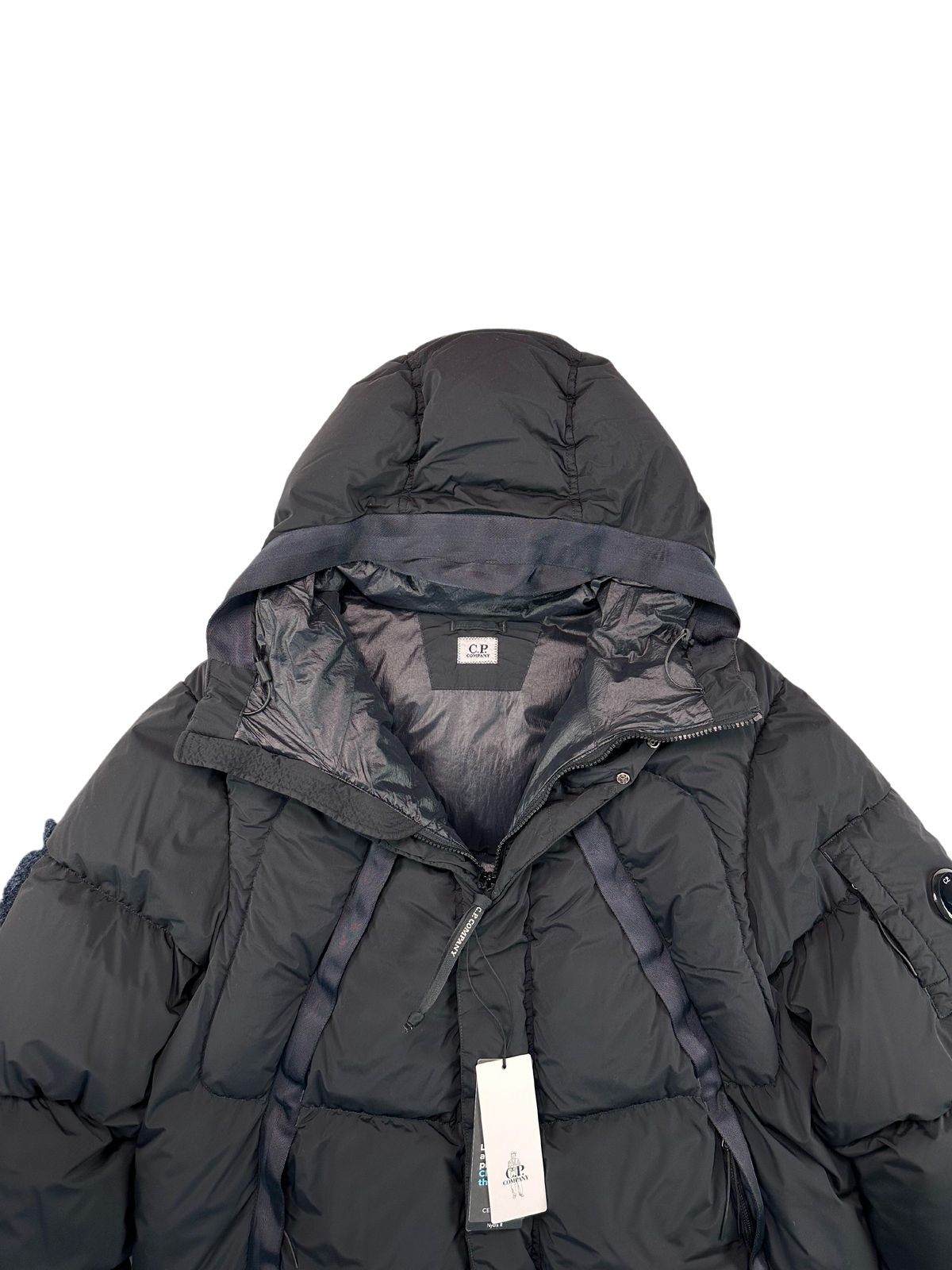 C.P. Company Jakke, Herre Nycra-R Down 'Sort' (XX-Large / 50)