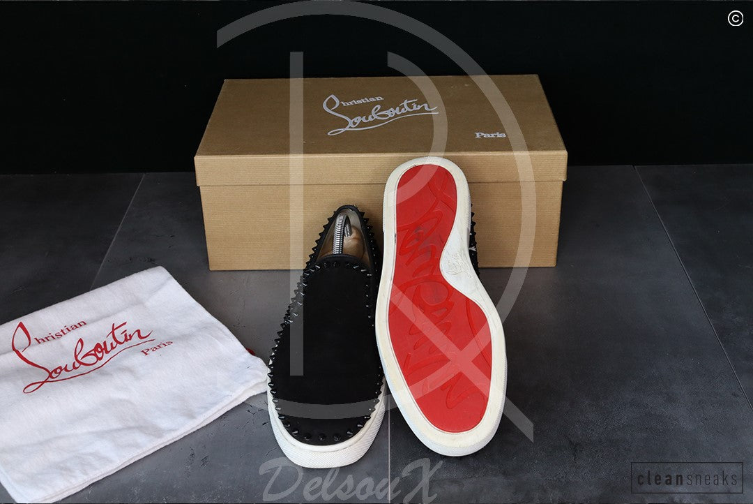 Christian Louboutin 'Black Suede' Pik Boat (41.5) ✌🏽