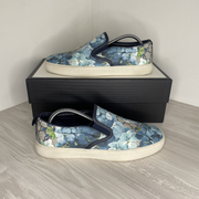 Gucci Sneakers,  Supreme GG Canvas 'Bloom' Print Blue Flower Slip On (43)