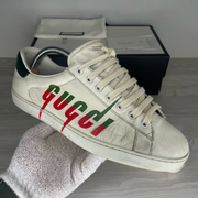 Gucci Sneakers, Ace  'Distressed White' Gucci Blade (42)