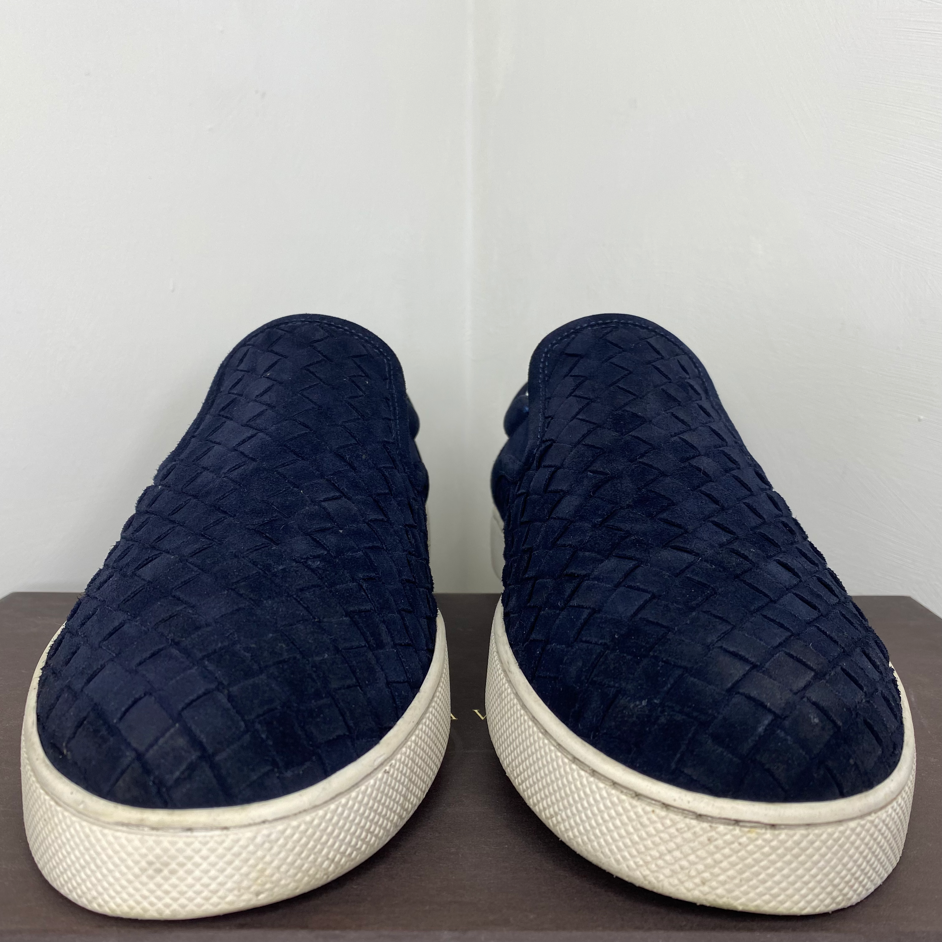 Bottega Veneta Dodger 'Dark Navy' Herre Slip Ons (41) 🧢