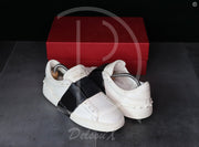Valentino Sneakers, 'Black Stripe' Open Slip-ons (40) 🤴🏽