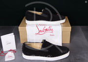 Christian Louboutin 'Black Suede' Pik Boat (43) 🤪