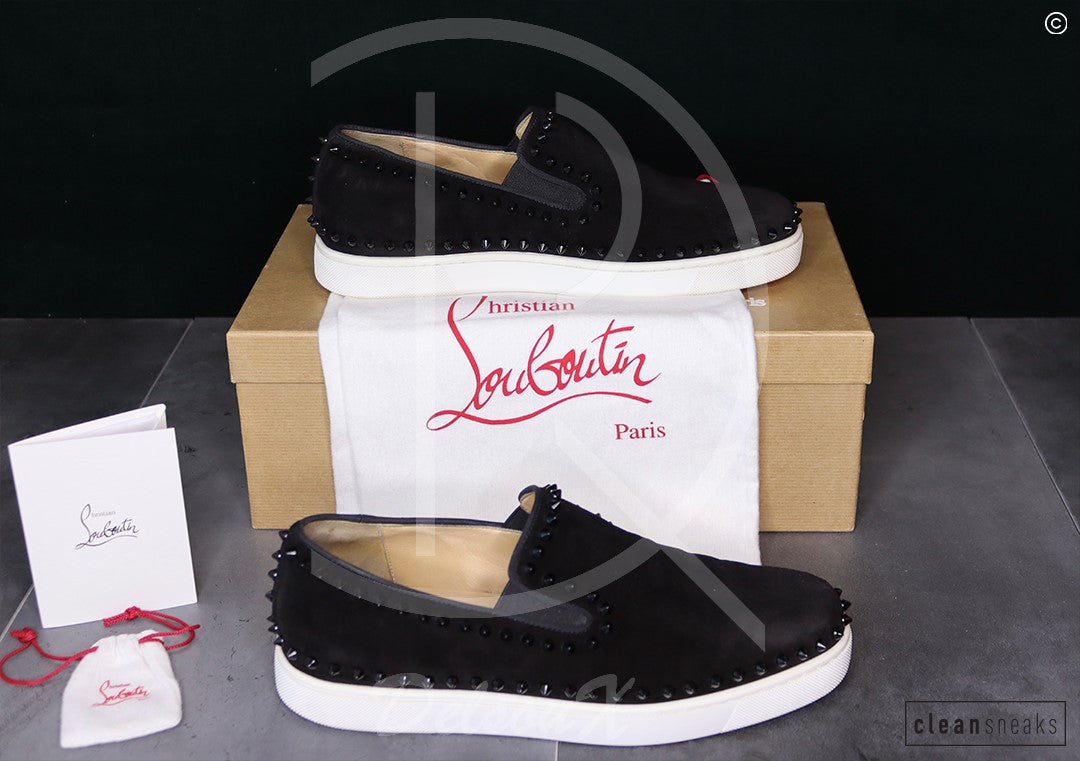 Christian Louboutin 'Black Suede' Pik Boat (43) 🤪