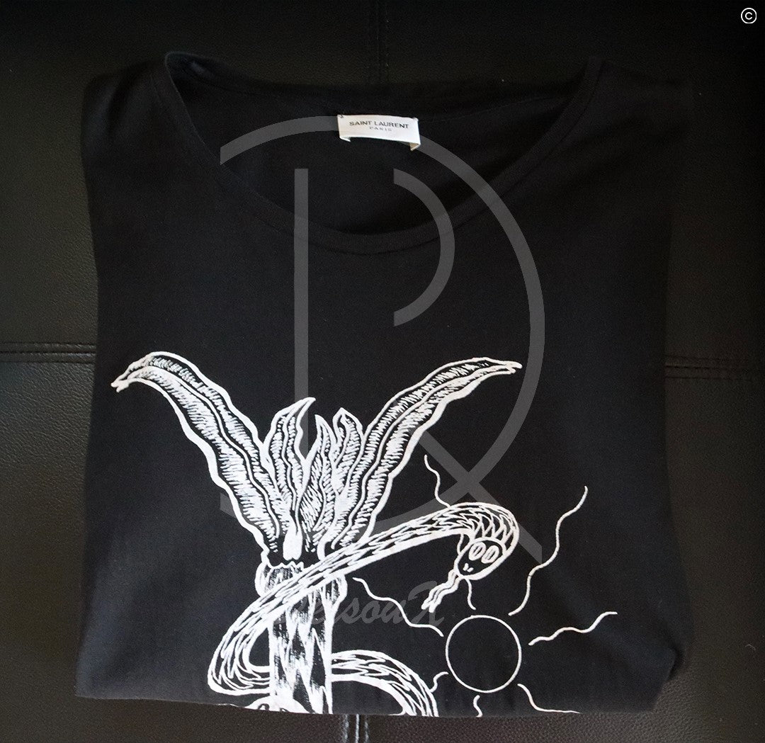 Saint Laurent T-shirt ‘Malibu’ Black (M) 🏝