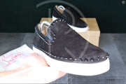 Christian Louboutin 'Black Suede' Pik Boat (42.5) 🏰
