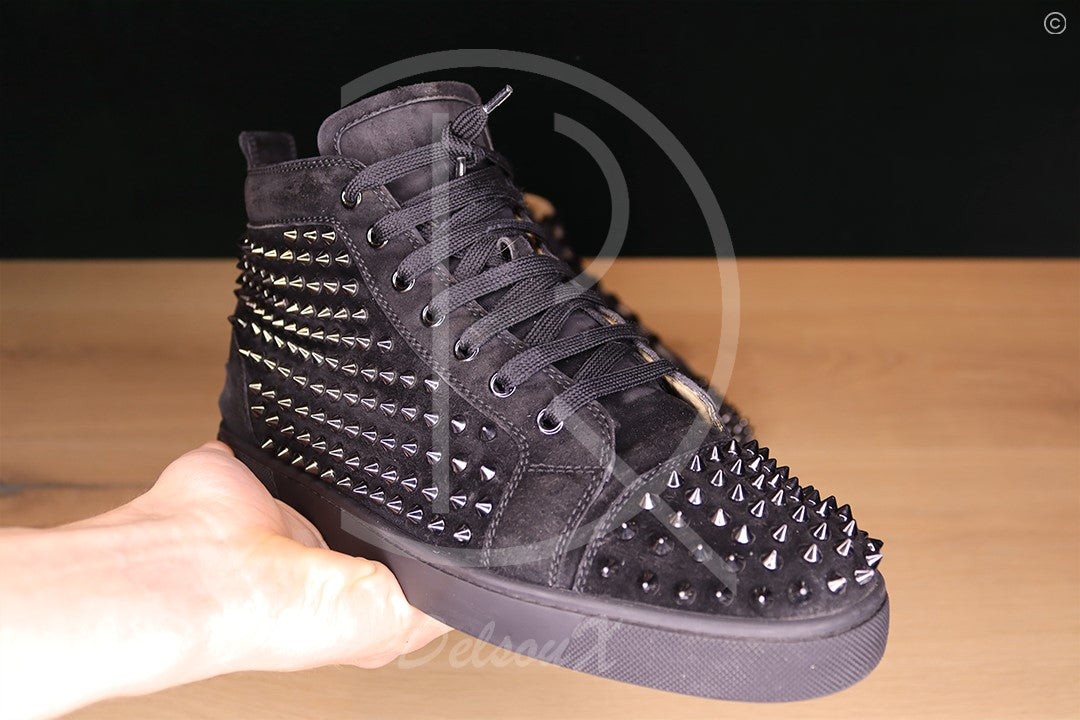Christian Louboutin 'Black Suede' Louis Orlato Flat (43.5) 🥵