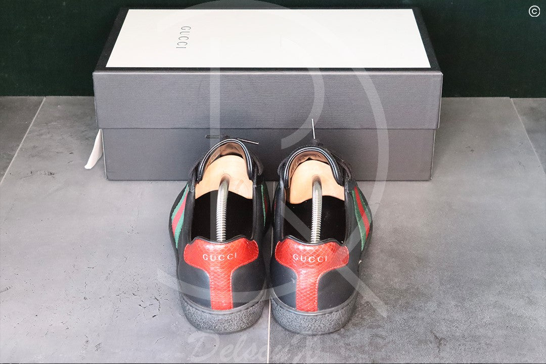 Gucci Ace ’Black Leather’ (41.5) 🐈‍⬛