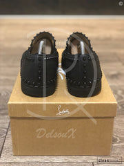 Christian Louboutin 'Black Leather' Pik Boats (40) 👟