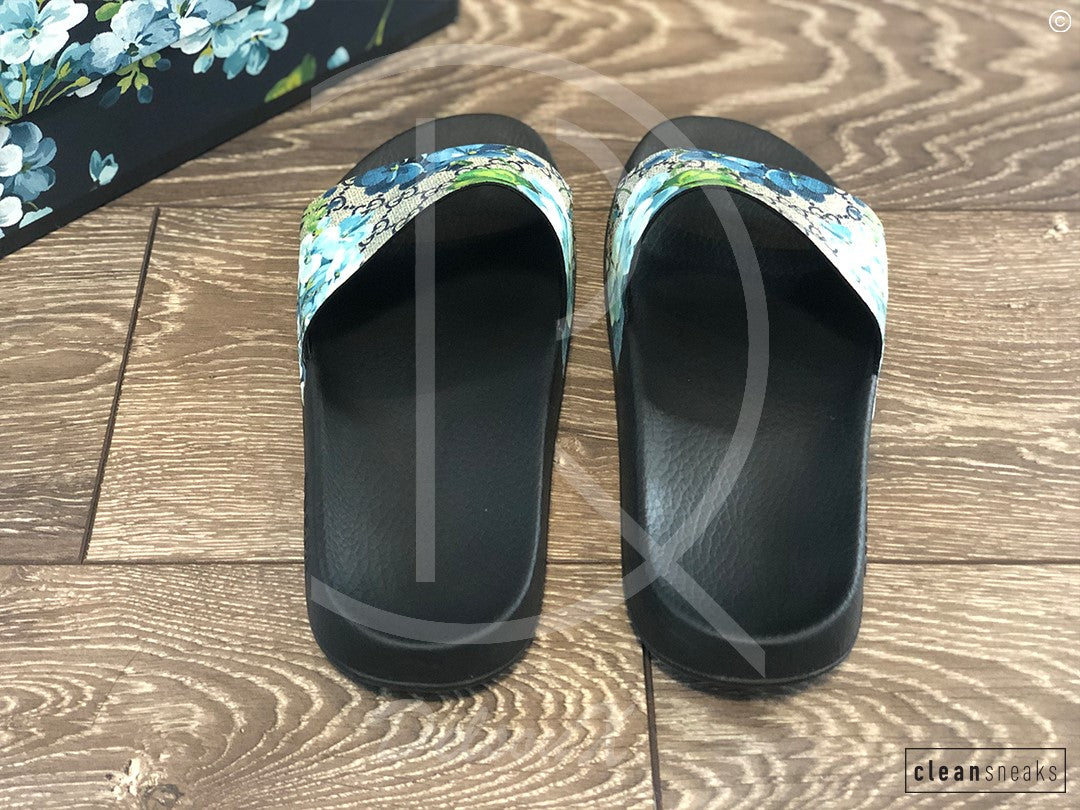 Gucci 'Blue Bloom' Flip Flops (G11 / EU 45) ☀️