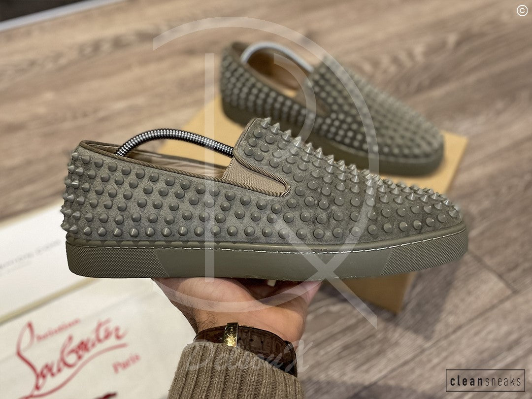 Christian Louboutin 'Poivre Vert Mat' Roller Boat (43.5) 🎢