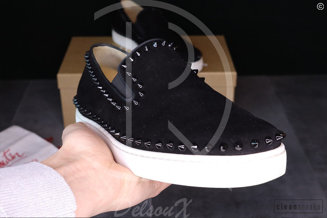 Christian Louboutin 'Black Suede' Pik Boat (43) 😁