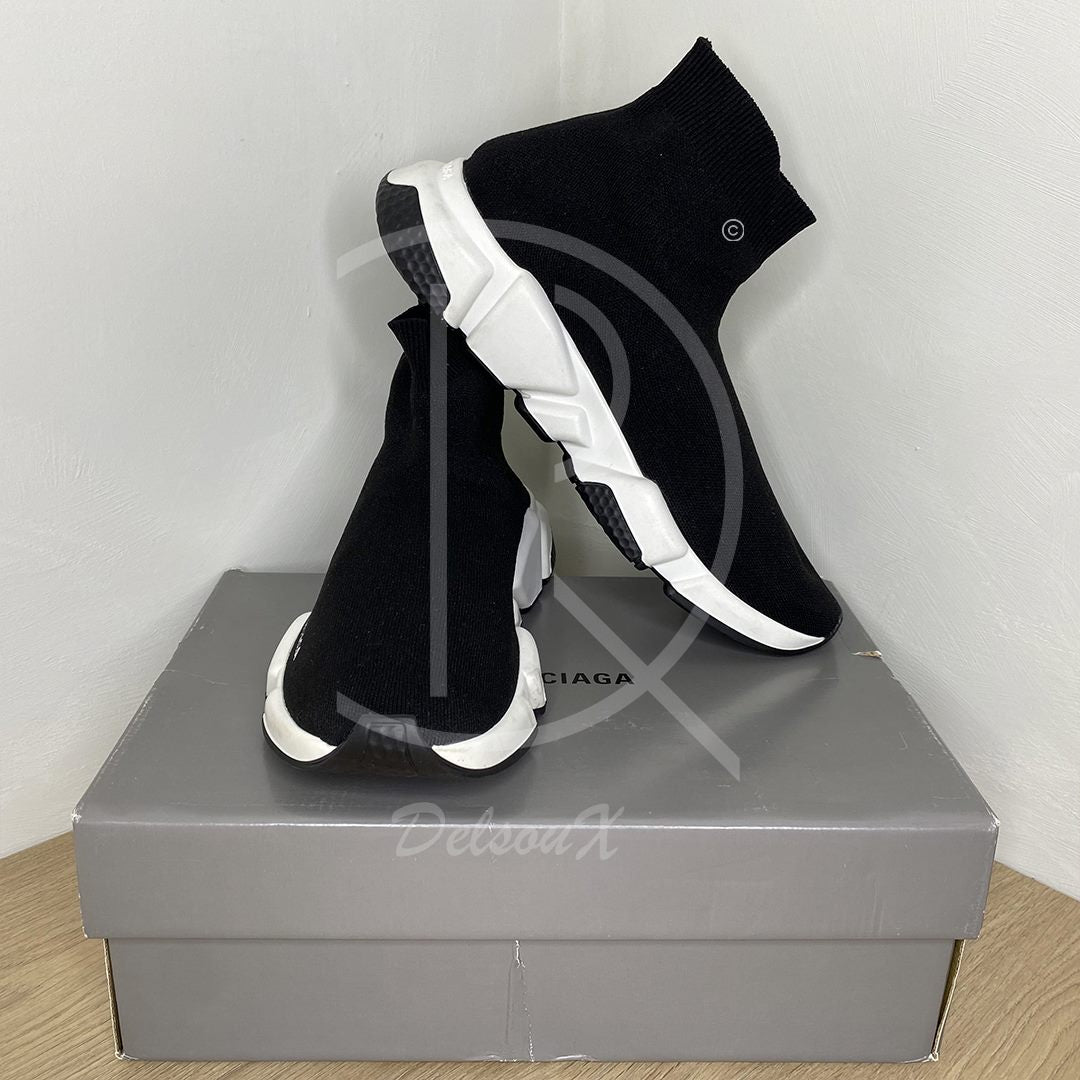 Balenciaga Speed Tranies 'Black & White' (42) 🏃🏽‍♂️