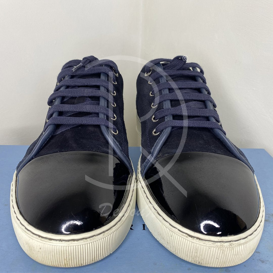 Lanvin Sneakers, 'Navy Suede' Lak Toe (44) 🥳