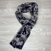 Lanvin Unisex 'Brun Camouflage' Uld Halstørklæde (One Size) 🦬