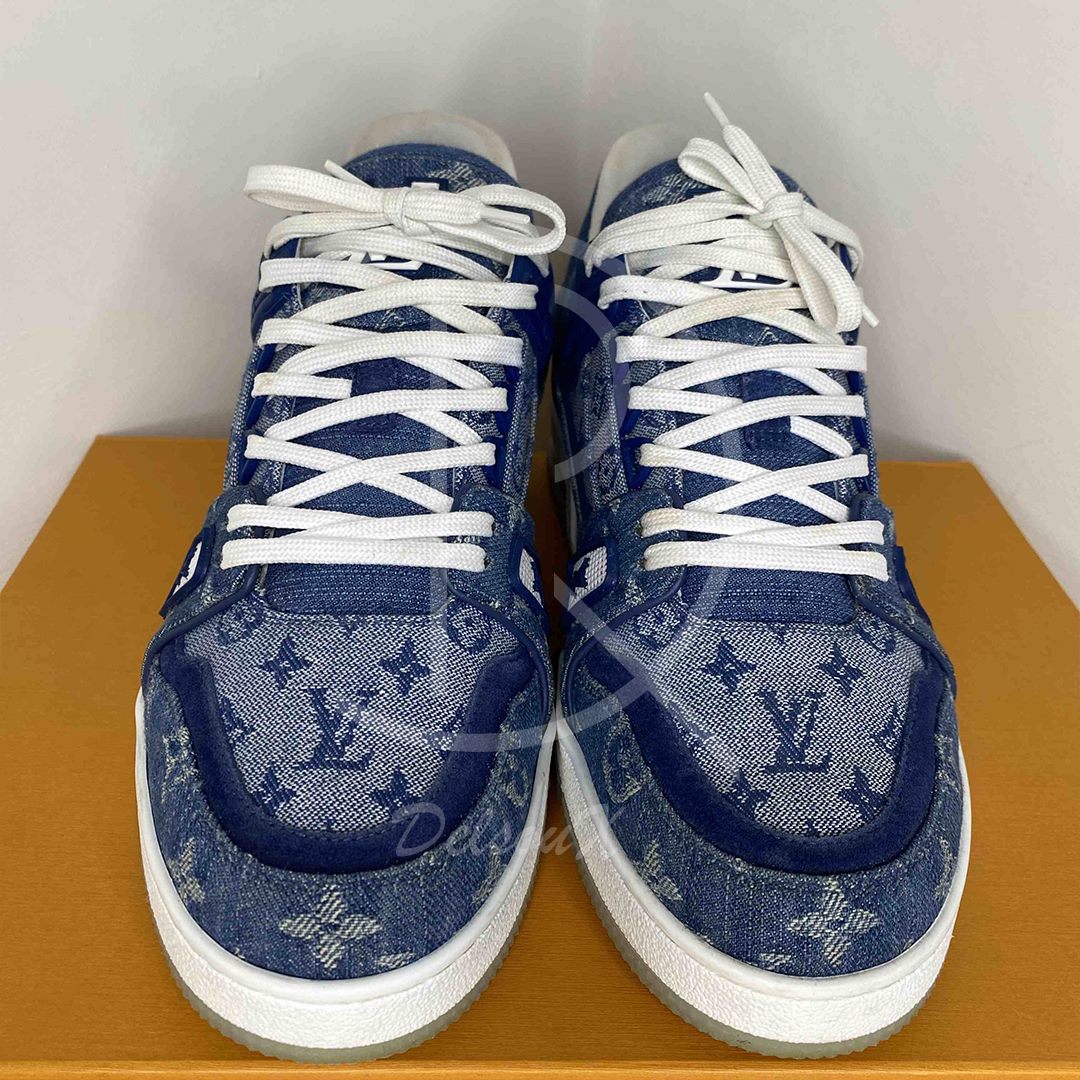 Louis Vuitton Trainer Sneaker 'Denim Monogram' (42.5) 👑