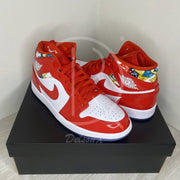 Nike Air Jordan 1 Mid 'Barcelona' Sweater Red Patent (44) 💃🏽