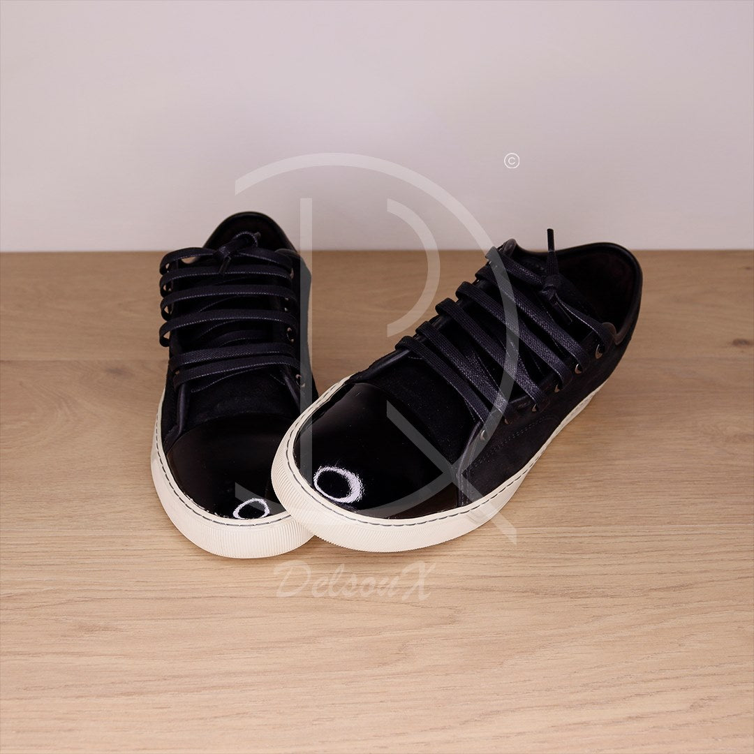 Lanvin 'Black Suede' Lak Toe (40) ♤