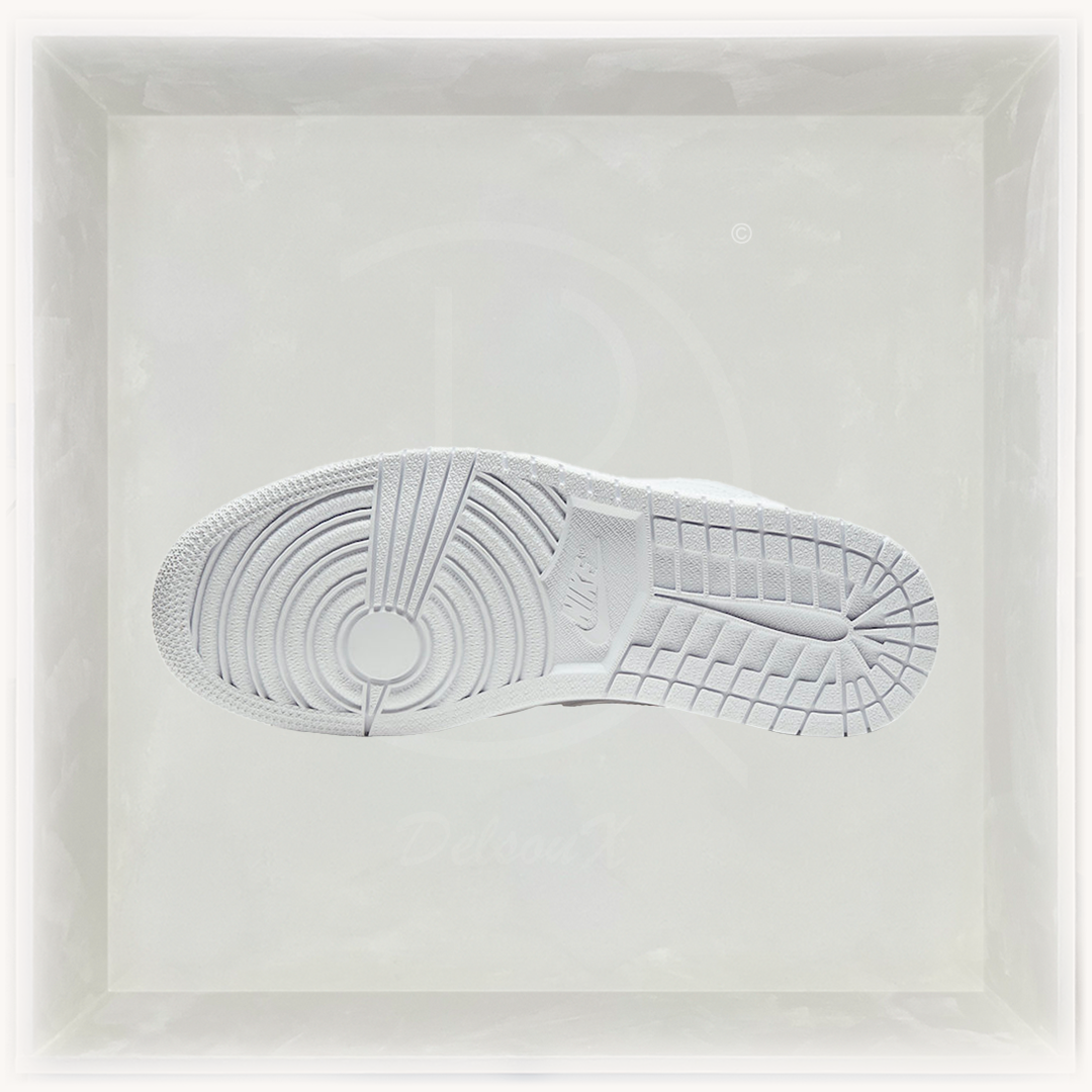 Nike Sneakers, Air Jordan 1 Low 'Triple White' Tumbled Leather 🤍
