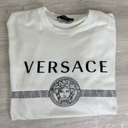 Versace 'Medusa Head' Hvid Herre T-Shirt (S) 🫡