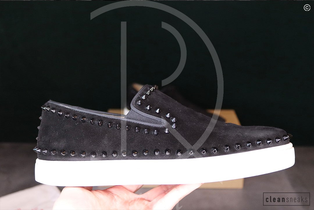 Christian Louboutin 'Black Suede' Pik Boat (43) 🤪