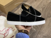Christian Louboutin ’Black Suede' Pik Boat (40) 🩸