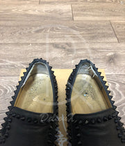 Christian Louboutin 'Black Leather' Pik Boats (40) 👟