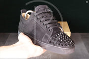 Christian Louboutin ’Black Suede’ Junior Spikes (40) 🕷