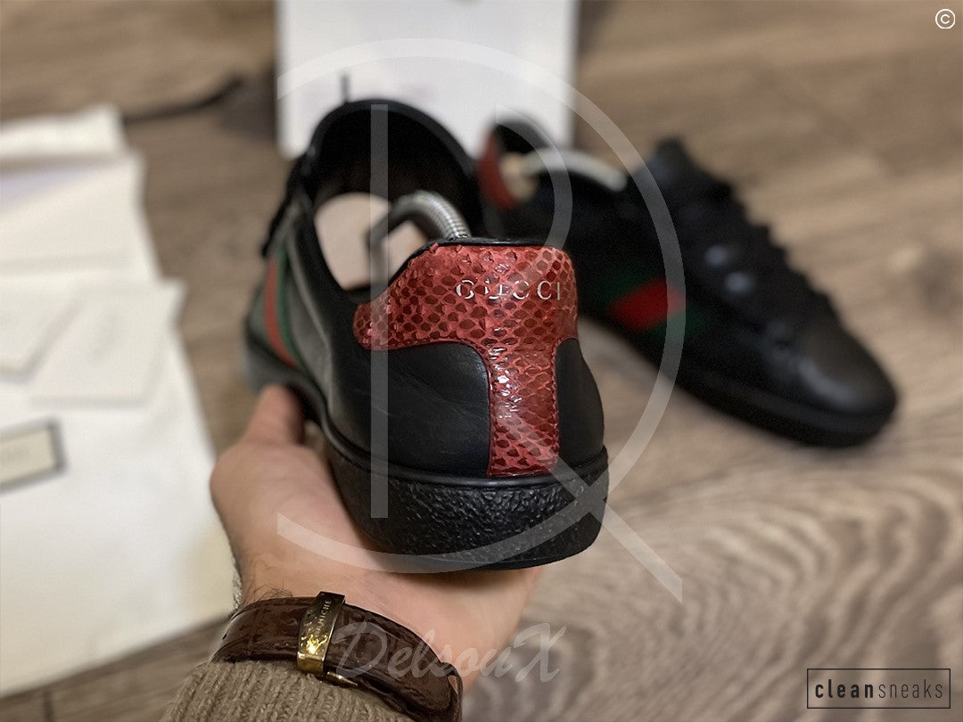 Gucci Ace 'Black Leather' Classic (41) 💼