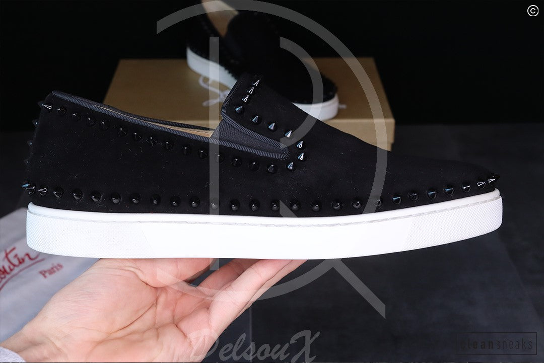 Christian Louboutin 'Black Suede' Pik Boat (43) 😁