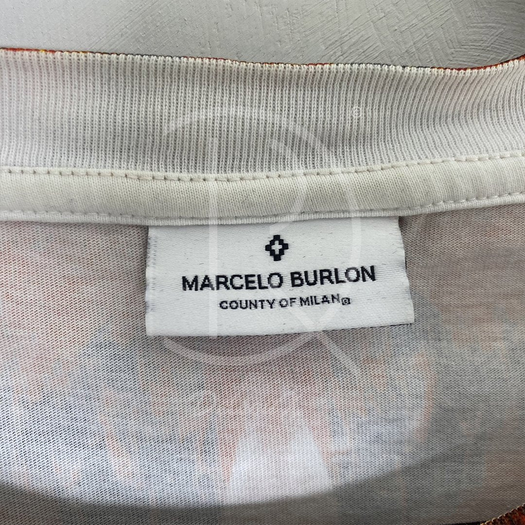 Marcelo Burlon Men's White 'Flame And Wing' T-shirt (M) 🙀