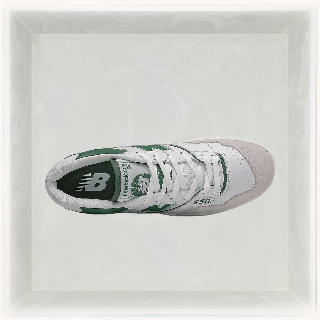 New Balance Sneakers, 550 'White Green/Team Forest Green' 🧩