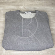 Stone Island Basic Grå Crew Neck Sweatshirt Herre (XL) 🌑