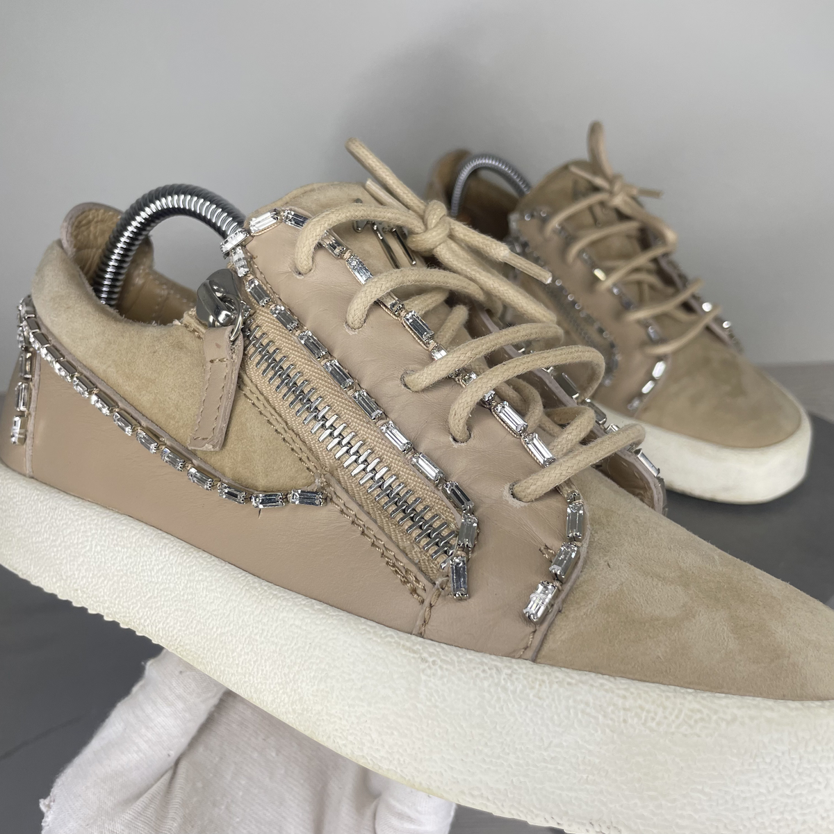Giuseppe Zanotti Sneakers, 'Diamond Case' Frankie Women's (38) 🎉