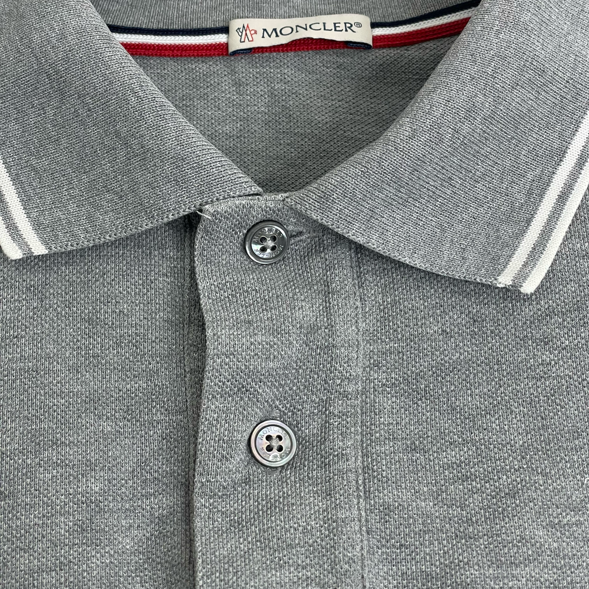 Moncler Polo, Herre 'Maglia Polo Manica Corta' Grå (M)