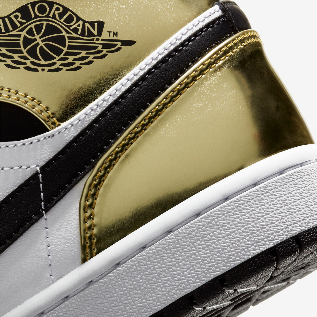 Nike Sneakers, Jordan 1 Mid ‘Metallic Gold Black White’