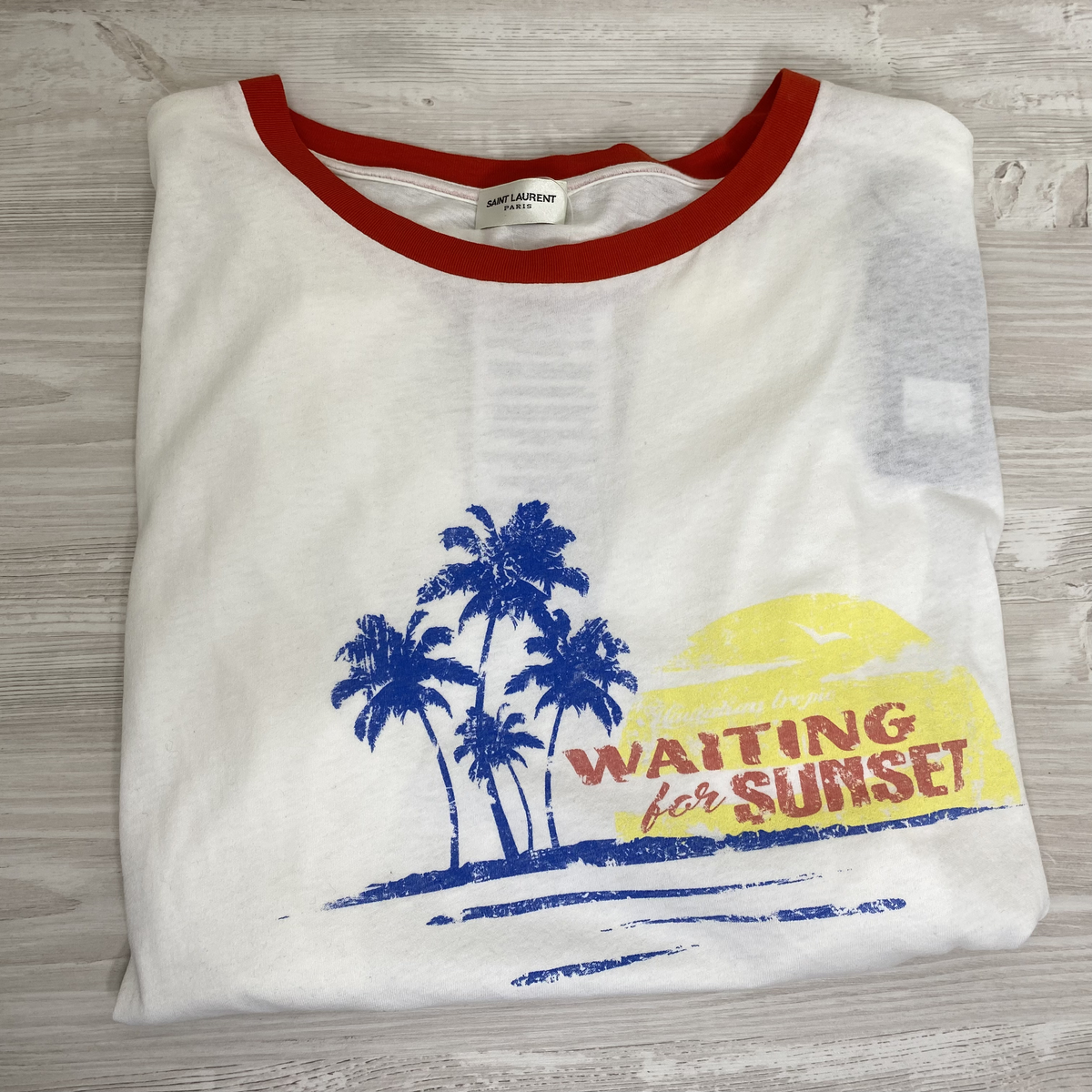 Saint Laurent T-Shirt, 'Waiting For Sunset' T-Shirt (L)