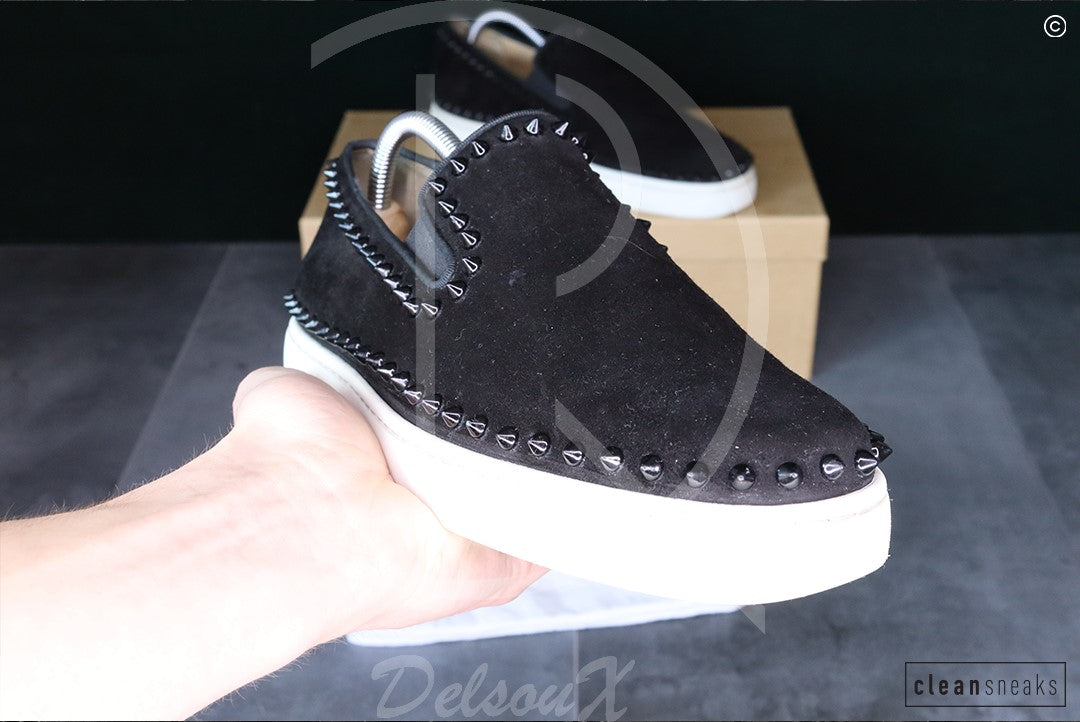 Christian Louboutin 'Black Suede' Pik Boat (41.5) ✌🏽