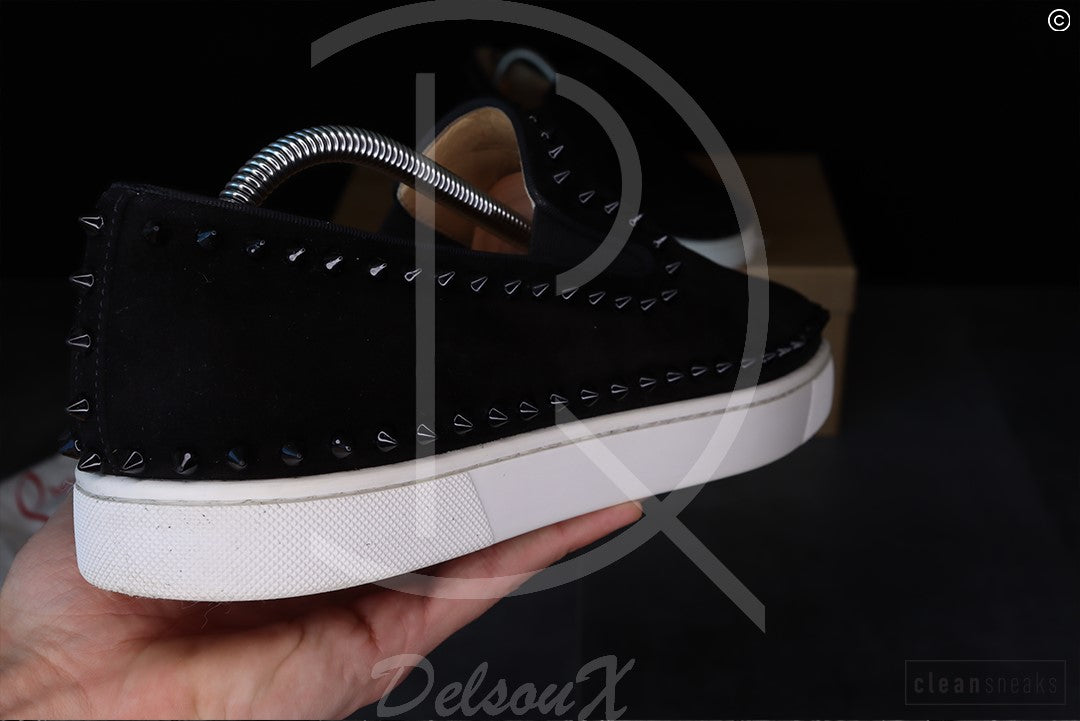 Christian Louboutin 'Black Suede' Pik Boat (42.5) 🏰