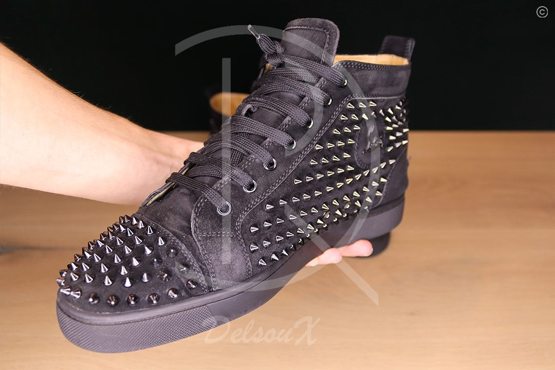 Christian Louboutin 'Black Suede' Louis Orlato Flat (43.5) 🥵