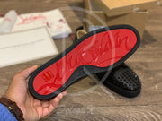 CHRISTIAN LOUBOUTIN ’BLACK LEATHER’ JUNIOR SPIKES (42) 🩸