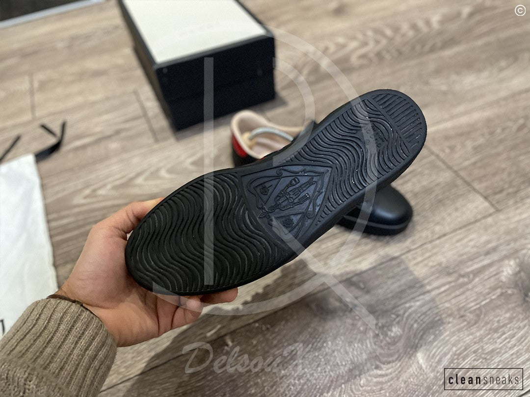 Gucci Ace 'Flames' Black Leather (42.5) 🔥
