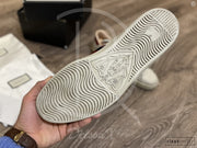 Gucci Ace 'Flames' Beige Leather (45) 🎇