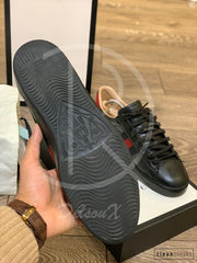 Gucci Ace Bee ’Black Leather’ (44) 🌤